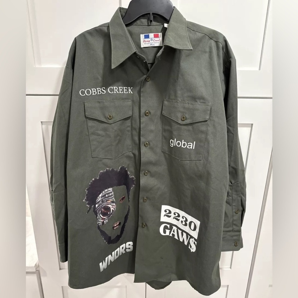 Flying Cross Uniform Shirt Jacket Grunge Hip Hop Edgy XL